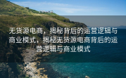 无货源电商，揭秘背后的运营逻辑与商业模式，揭秘无货源电商背后的运营逻辑与商业模式