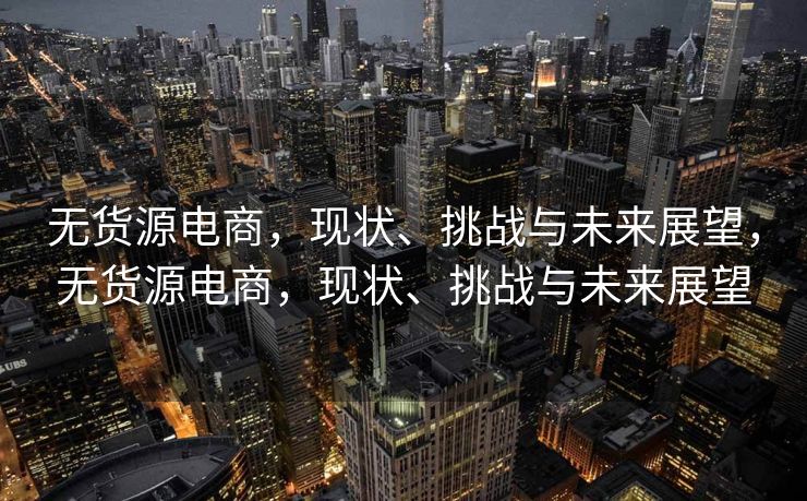 无货源电商，现状、挑战与未来展望，无货源电商，现状、挑战与未来展望
