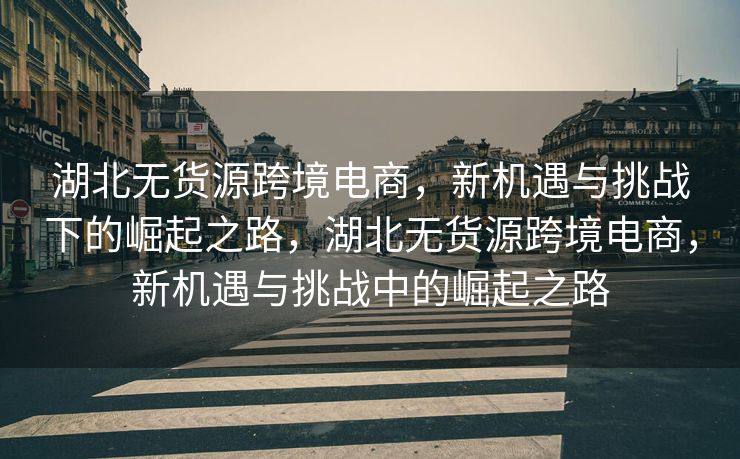 湖北无货源跨境电商，新机遇与挑战下的崛起之路，湖北无货源跨境电商，新机遇与挑战中的崛起之路