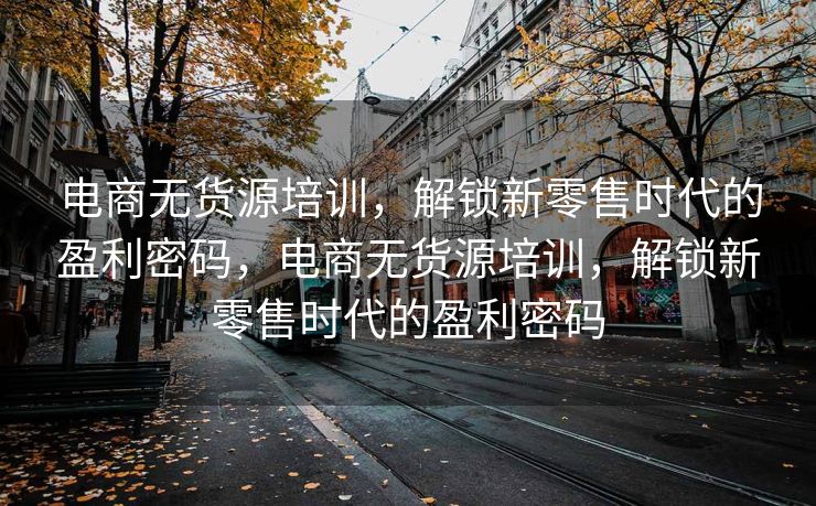 电商无货源培训，解锁新零售时代的盈利密码，电商无货源培训，解锁新零售时代的盈利密码