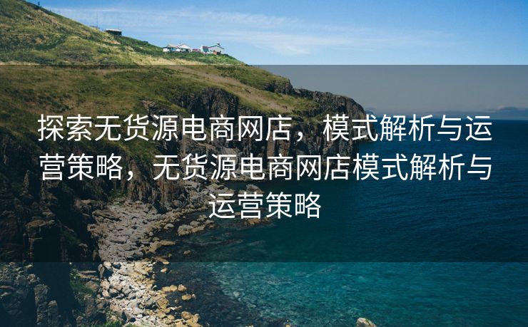 探索无货源电商网店，模式解析与运营策略，无货源电商网店模式解析与运营策略