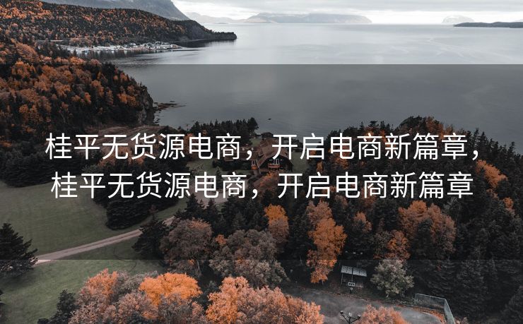 桂平无货源电商，开启电商新篇章，桂平无货源电商，开启电商新篇章