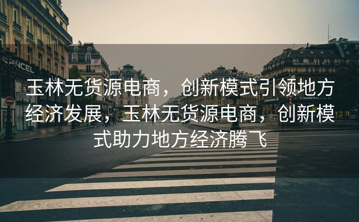 玉林无货源电商，创新模式引领地方经济发展，玉林无货源电商，创新模式助力地方经济腾飞