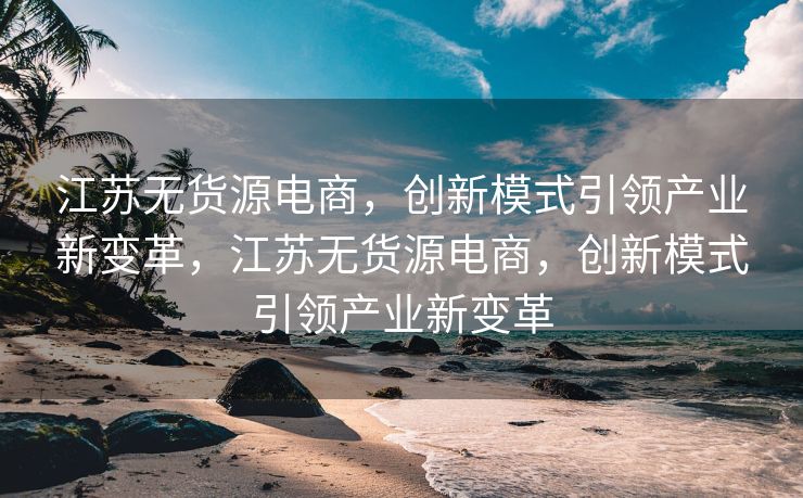 江苏无货源电商，创新模式引领产业新变革，江苏无货源电商，创新模式引领产业新变革