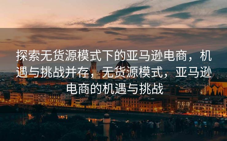 探索无货源模式下的亚马逊电商，机遇与挑战并存，无货源模式，亚马逊电商的机遇与挑战