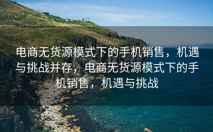 电商无货源模式下的手机销售，机遇与挑战并存，电商无货源模式下的手机销售，机遇与挑战