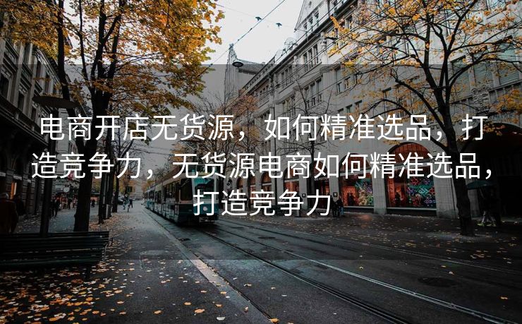 电商开店无货源，如何精准选品，打造竞争力，无货源电商如何精准选品，打造竞争力