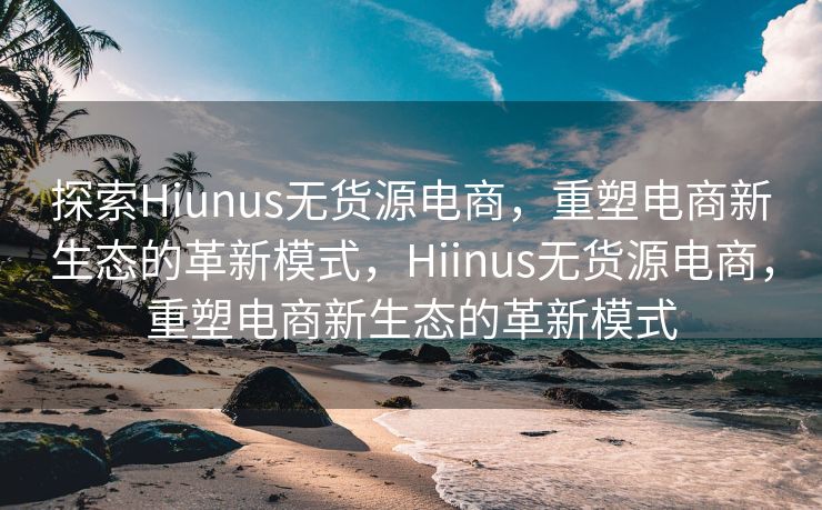 探索Hiunus无货源电商，重塑电商新生态的革新模式，Hiinus无货源电商，重塑电商新生态的革新模式