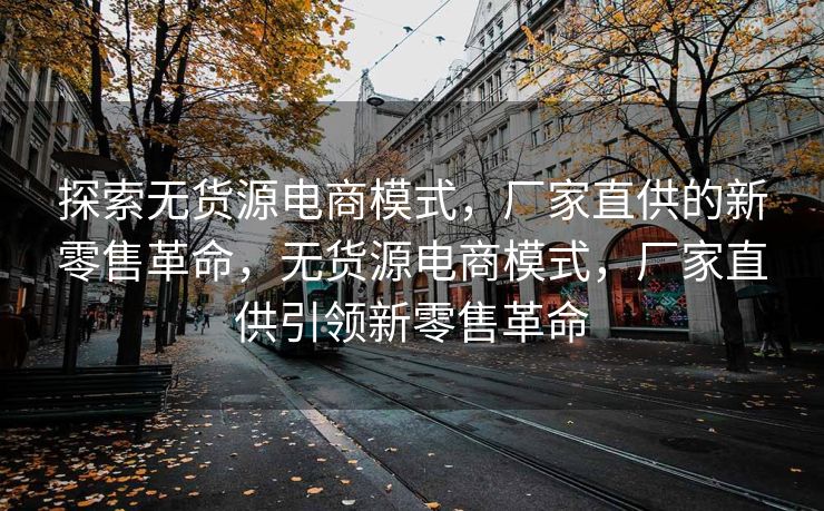 探索无货源电商模式，厂家直供的新零售革命，无货源电商模式，厂家直供引领新零售革命