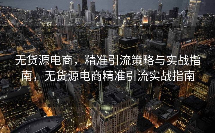 无货源电商，精准引流策略与实战指南，无货源电商精准引流实战指南
