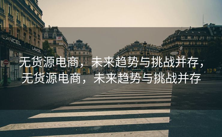无货源电商，未来趋势与挑战并存，无货源电商，未来趋势与挑战并存