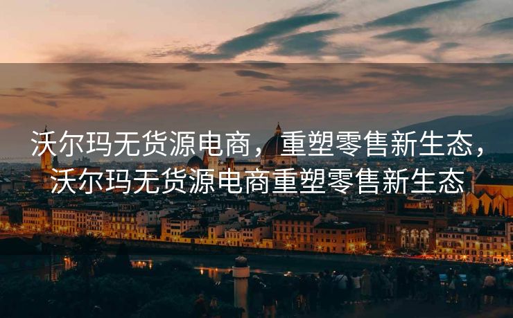沃尔玛无货源电商，重塑零售新生态，沃尔玛无货源电商重塑零售新生态