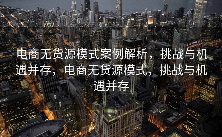 电商无货源模式案例解析，挑战与机遇并存，电商无货源模式，挑战与机遇并存