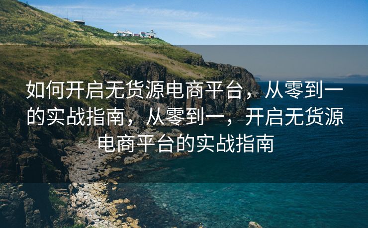 如何开启无货源电商平台，从零到一的实战指南，从零到一，开启无货源电商平台的实战指南