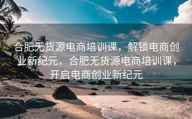 合肥无货源电商培训课，解锁电商创业新纪元，合肥无货源电商培训课，开启电商创业新纪元