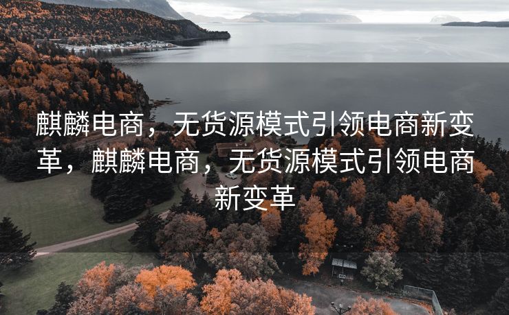 麒麟电商，无货源模式引领电商新变革，麒麟电商，无货源模式引领电商新变革
