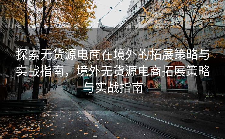 探索无货源电商在境外的拓展策略与实战指南，境外无货源电商拓展策略与实战指南