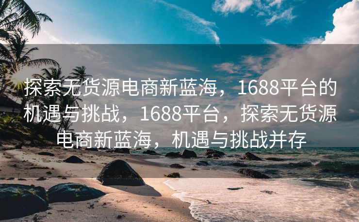 探索无货源电商新蓝海，1688平台的机遇与挑战，1688平台，探索无货源电商新蓝海，机遇与挑战并存