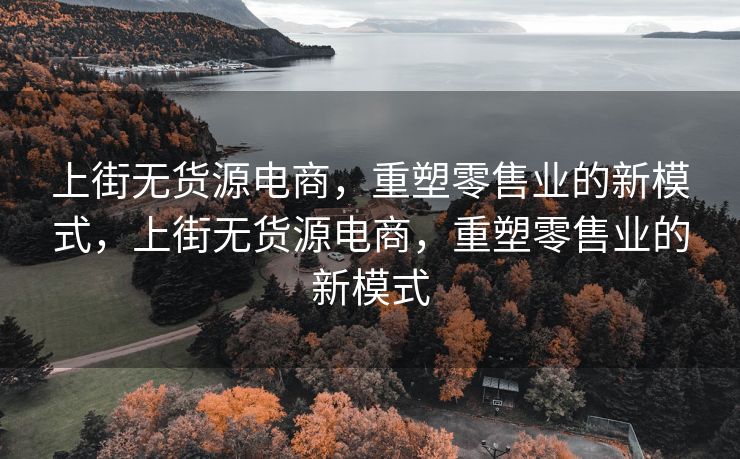 上街无货源电商，重塑零售业的新模式，上街无货源电商，重塑零售业的新模式