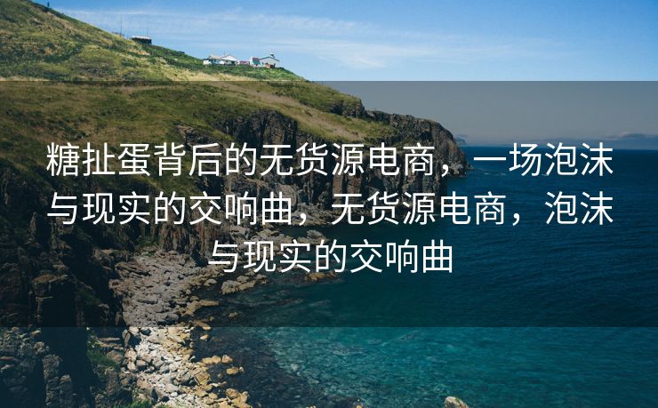 糖扯蛋背后的无货源电商，一场泡沫与现实的交响曲，无货源电商，泡沫与现实的交响曲