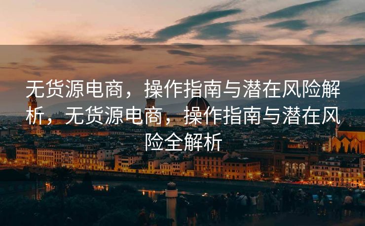 无货源电商，操作指南与潜在风险解析，无货源电商，操作指南与潜在风险全解析