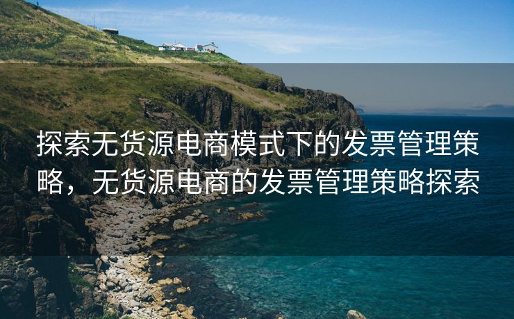 探索无货源电商模式下的发票管理策略，无货源电商的发票管理策略探索