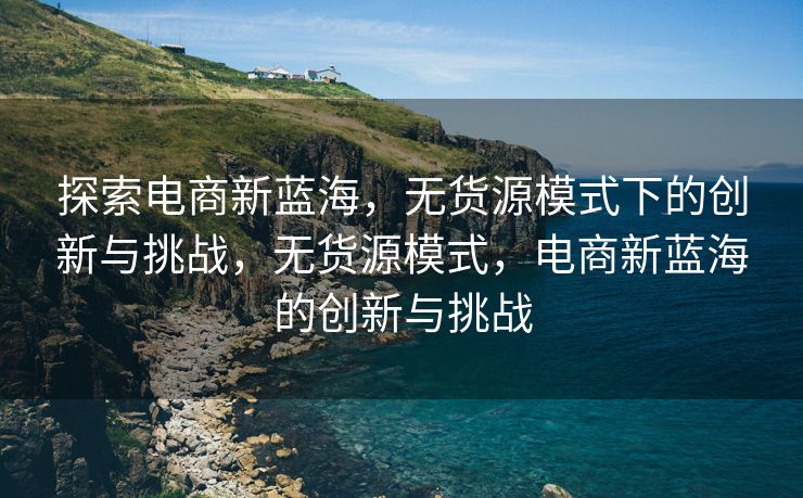 探索电商新蓝海，无货源模式下的创新与挑战，无货源模式，电商新蓝海的创新与挑战