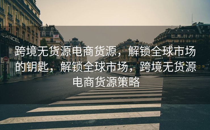 跨境无货源电商货源，解锁全球市场的钥匙，解锁全球市场，跨境无货源电商货源策略