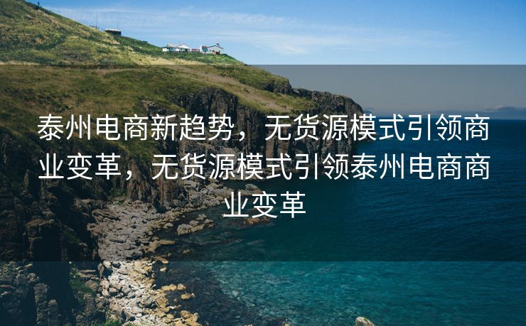 泰州电商新趋势，无货源模式引领商业变革，无货源模式引领泰州电商商业变革