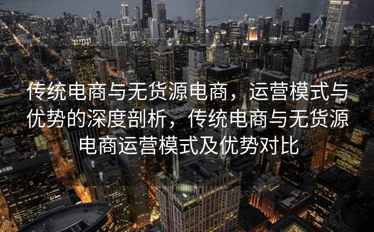 传统电商与无货源电商，运营模式与优势的深度剖析，传统电商与无货源电商运营模式及优势对比