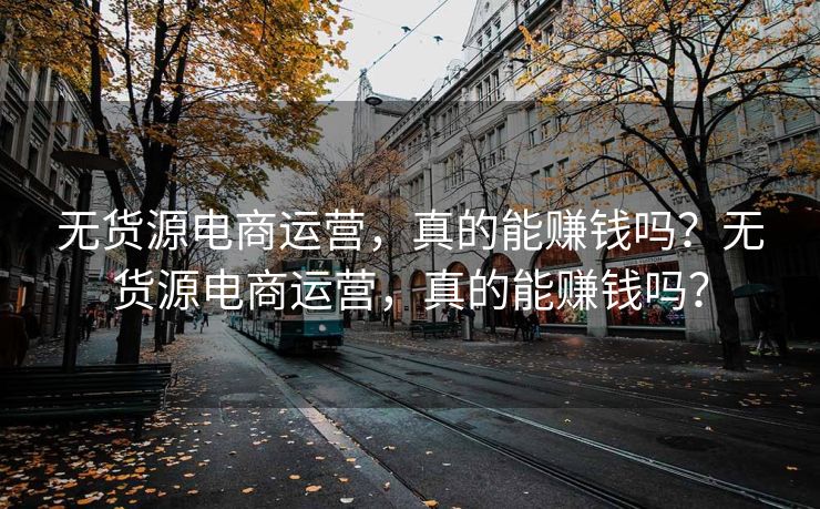 无货源电商运营，真的能赚钱吗？无货源电商运营，真的能赚钱吗？