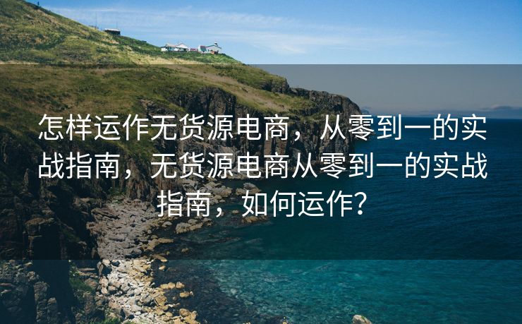 怎样运作无货源电商，从零到一的实战指南，无货源电商从零到一的实战指南，如何运作？