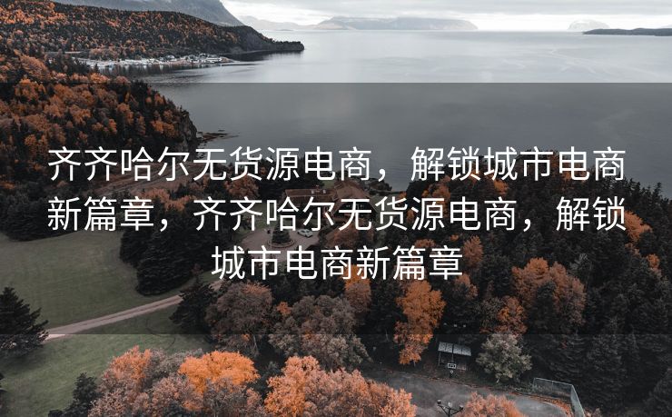 齐齐哈尔无货源电商，解锁城市电商新篇章，齐齐哈尔无货源电商，解锁城市电商新篇章