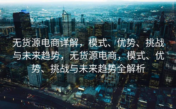 无货源电商详解，模式、优势、挑战与未来趋势，无货源电商，模式、优势、挑战与未来趋势全解析