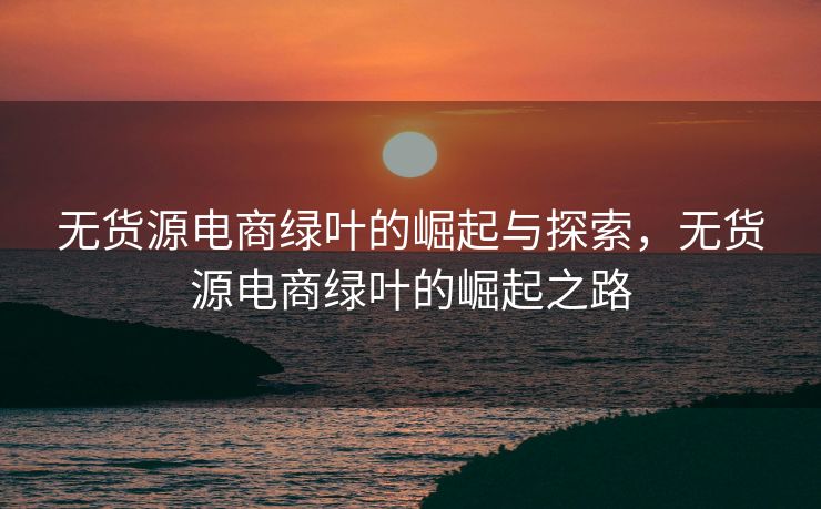 无货源电商绿叶的崛起与探索，无货源电商绿叶的崛起之路