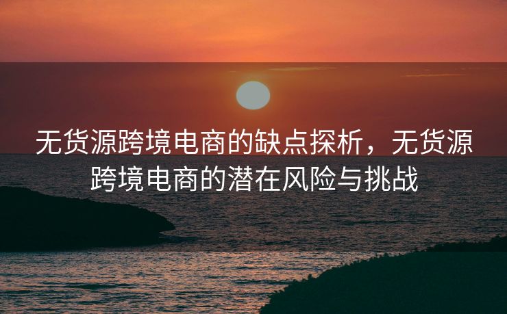 无货源跨境电商的缺点探析，无货源跨境电商的潜在风险与挑战