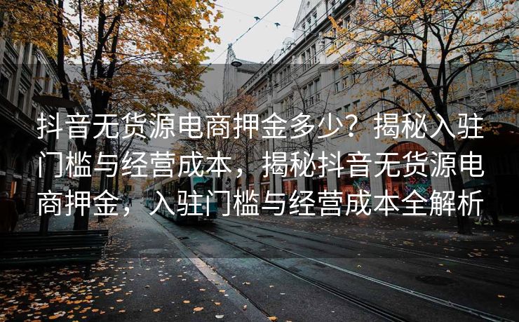 抖音无货源电商押金多少？揭秘入驻门槛与经营成本，揭秘抖音无货源电商押金，入驻门槛与经营成本全解析