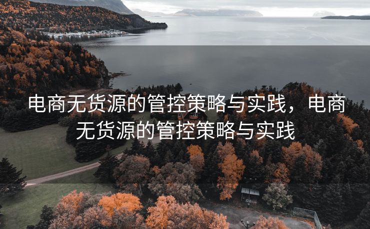 电商无货源的管控策略与实践，电商无货源的管控策略与实践