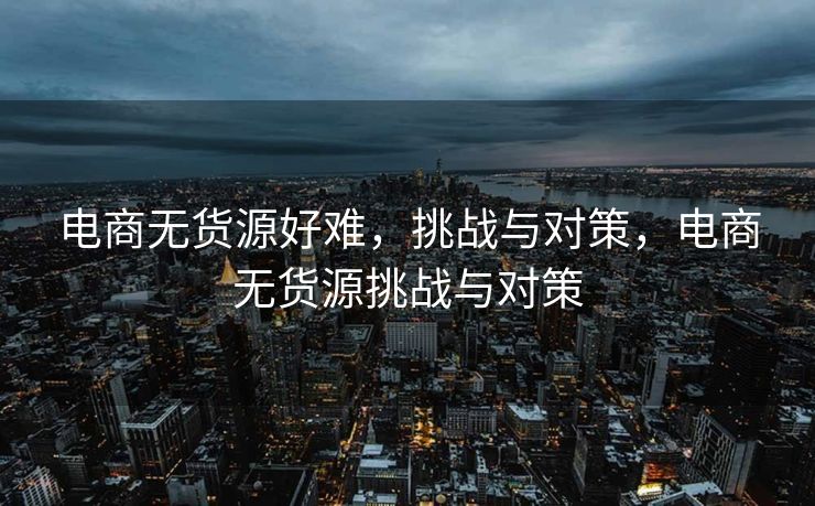 电商无货源好难，挑战与对策，电商无货源挑战与对策