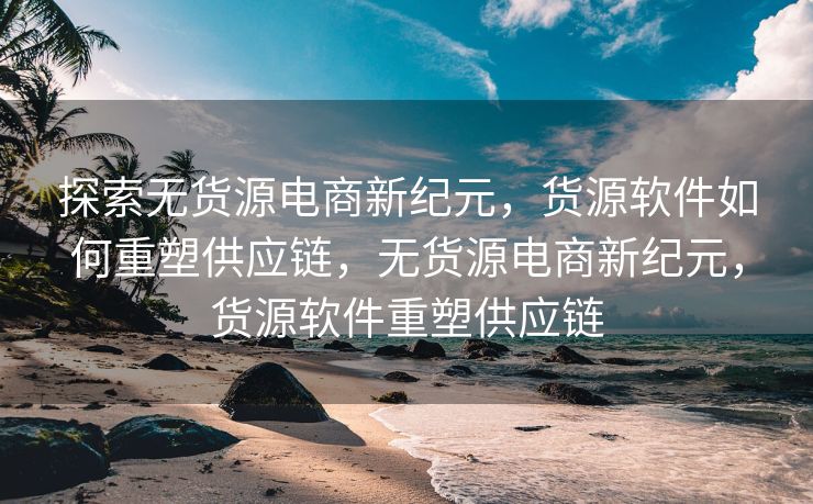探索无货源电商新纪元，货源软件如何重塑供应链，无货源电商新纪元，货源软件重塑供应链