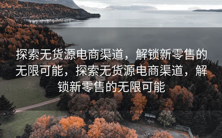 探索无货源电商渠道，解锁新零售的无限可能，探索无货源电商渠道，解锁新零售的无限可能