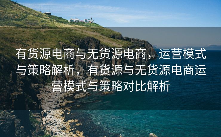 有货源电商与无货源电商，运营模式与策略解析，有货源与无货源电商运营模式与策略对比解析