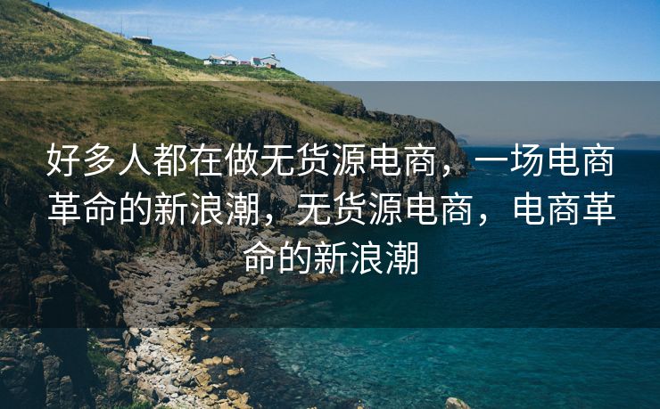 好多人都在做无货源电商，一场电商革命的新浪潮，无货源电商，电商革命的新浪潮