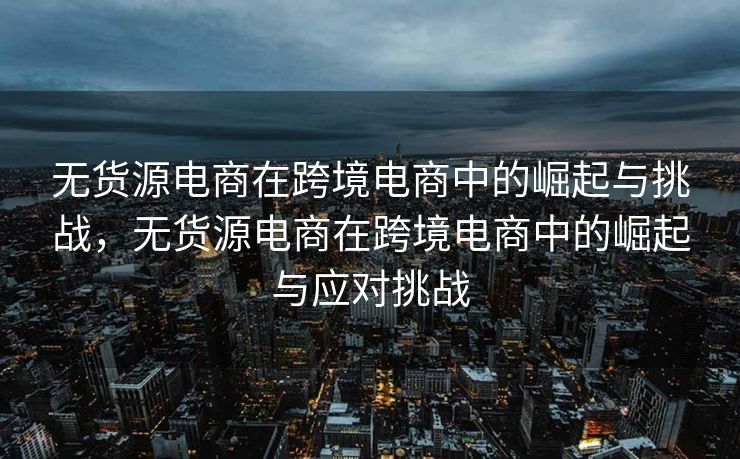 无货源电商在跨境电商中的崛起与挑战，无货源电商在跨境电商中的崛起与应对挑战
